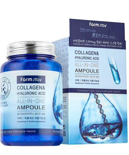 Ампульная сыворотка FarmStay collagen & hyaluronic acid all-in-one ampoule