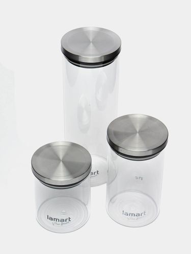 Комплект стеклянных баночек для специй Lamart LT6025, 1700 мл, купить недорого