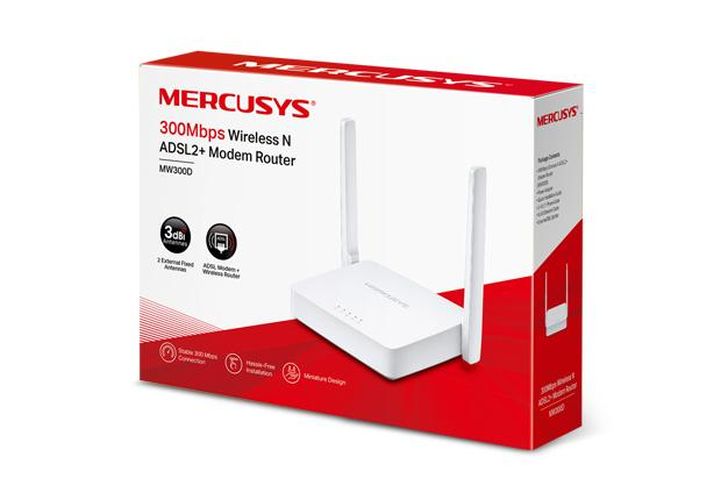 Wi‑Fi роутер Mercusys MW300D , Белый, в Узбекистане