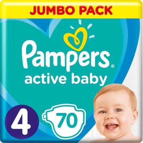 Подгузник Pampers Active Baby Maxi Размер 4 (9-14 кг), 70 шт.