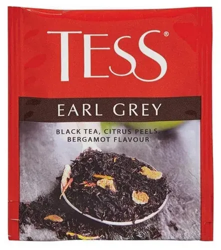 Qora choy Tess Earl grey paketli, 100 d, фото