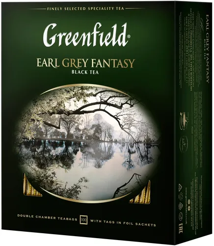 Qora choy Greenfield Earl Grey Fantasy paketli, 100 d, в Узбекистане