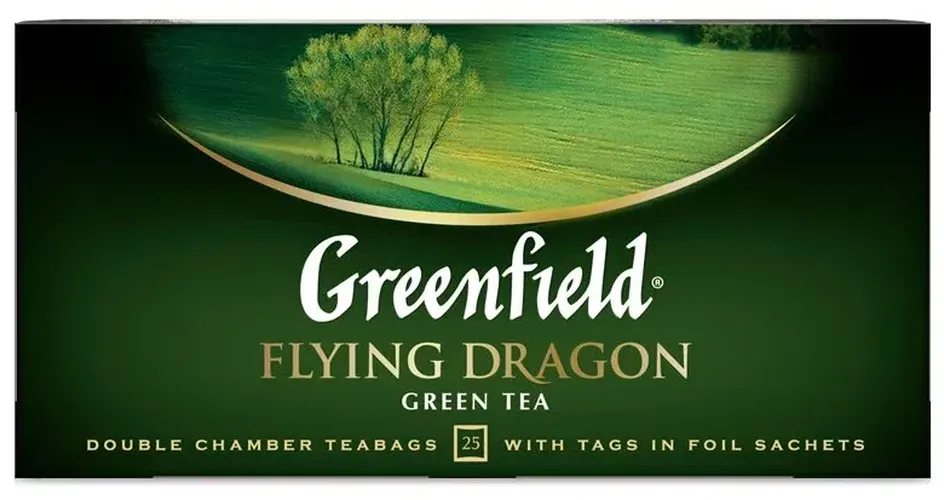Ko'k choy Greenfield Flying Dragon paketli, 25 d