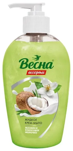 Крем-мыло жидкое Весна жасмин и кокосовое молочко 280 гр