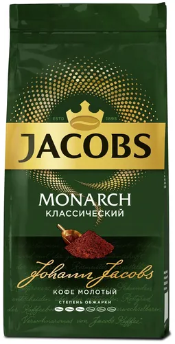 Coffee Jacobs Monarch maydalangan klassik, 230 gr