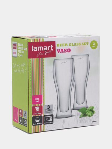 Комплект стаканов Lamart LT9027, 480 мл, 2 шт, 21500000 UZS
