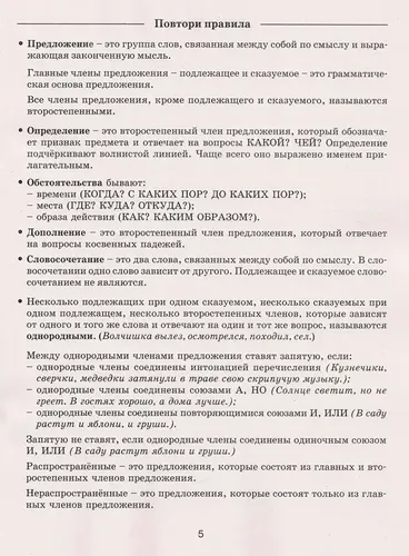 Летние задания по русскому языку 4 класс для повторения и закрепления учебного материала | Узорова Ольга Васильевна, фото