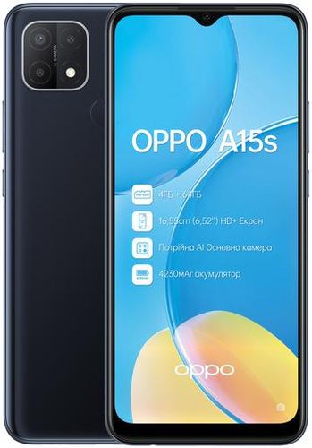 Смартфон OPPO A15s, Черный, 4/64 GB