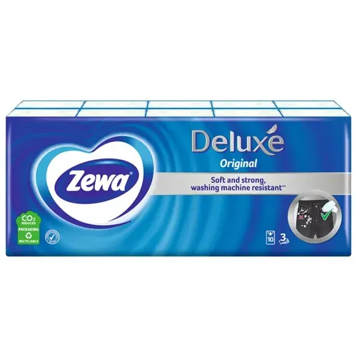 Платки носовые Zewa Deluxe трехслойная