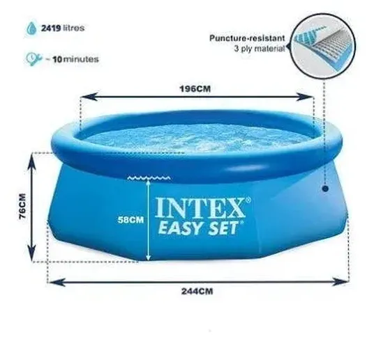 Intex Easy Set puflanadigan hovuz 28110, 244x76 sm, arzon