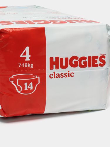 Подгузники Huggies classic 4 (7-18 кг), 14 шт, в Узбекистане