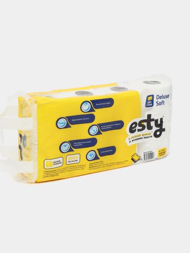  Esty Туалетная бумага Двухслойная Deluxe Soft  8 шт. , купить недорого