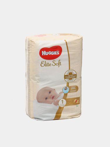 Huggies Elite Soft Размер 1 Подгузники  Для новорожденных (до 5 кг) Впитывающие мягкие подушечки Дизайн от Disney Для чувствительной кожи 50 шт., купить недорого