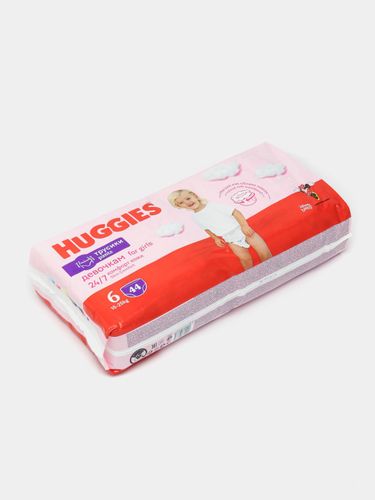 Huggies Трусики-подгузники Размер 6 Воздухопроницаемые микропоры Впитывающие каналы Для девочек (15-25 кг) 44 шт., в Узбекистане