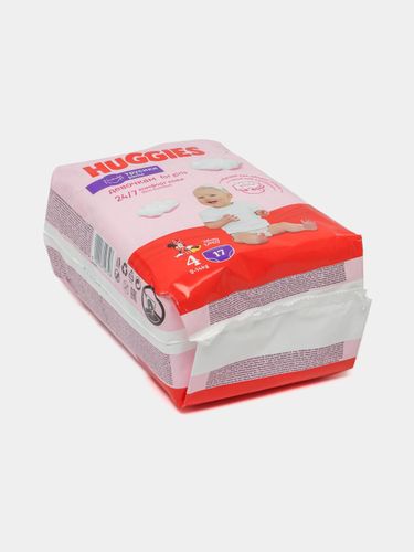 Huggies 4 Трусики-подгузники  Для девочек (9-14 кг), 17 шт. , в Узбекистане