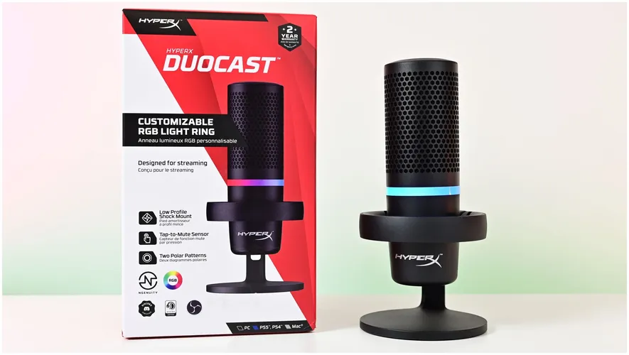 Микрофон проводной HyperX DuoCast, Черный, 134900000 UZS