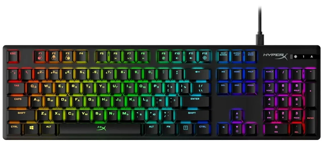 HyperX Alloy Origins PBT o‘yin klaviaturasi, qora