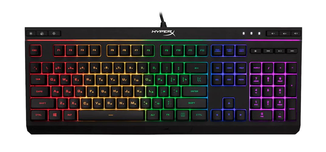 Клавиатура проводная HyperX Alloy Core RGB, Черный