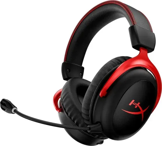 HyperX Cloud II simsiz o'yin minigarnituralari, qora-qizil