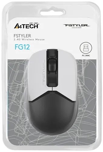 A4Tech Fstyler FG12S Panda Simsiz Sichqoncha, Qora, купить недорого