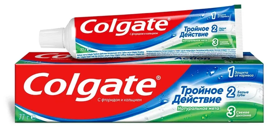 Зубная паста Colgate Тройное действие Натуральная мята комплексная, 50 мл