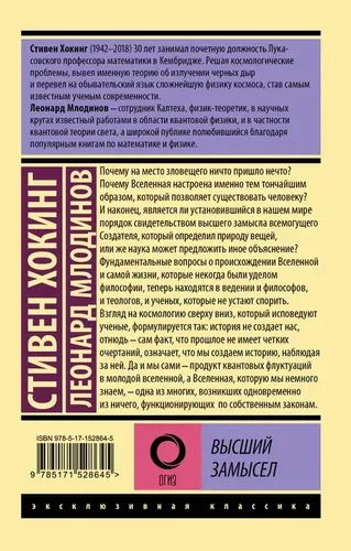 Высший замысел | Млодинов Леонард, Хокинг Стивен, купить недорого