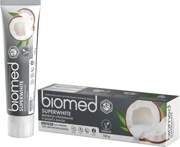 Зубная паста Biomed Superwhite, для чувствительной эмали, 100 мл