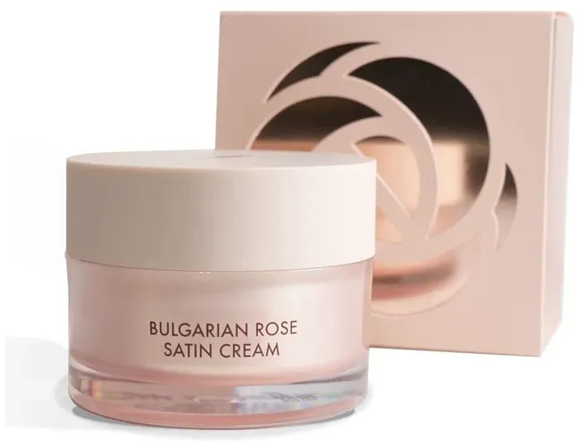 Teri yorqinligi uchun atirgul bilan oziqlantiruvchi krem HEIMISH Bulgarian Rose Satin Cream, 55 ml