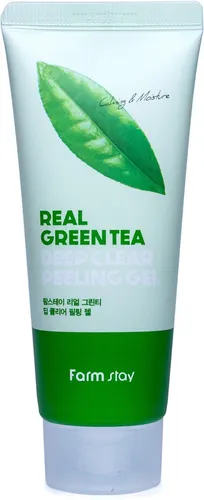 Отшелушивающий гель с экстрактом зеленого чая FarmStay Real Green Tea Deep Clear Peeling Gel, 100 мл