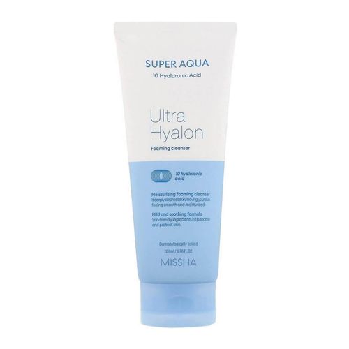 Очищающая пенка для лица Missha Super Aqua Ultra Hyalron, 200 мл