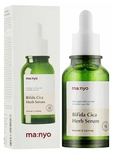 Успокаивающая сыворотка против воспалений Manyo Factory Bifida Cica Herb Serum, 50 мл, купить недорого