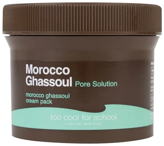 Vulkanik loydan mikrogranulalar bilan niqob-krem Too cool for School Morocco Ghassoul Cream Pack, 100 ml