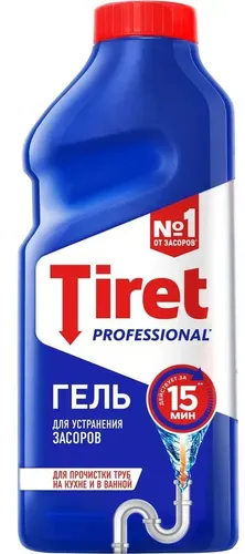 Гель для удаления засоров Tiret professional, 500 мл