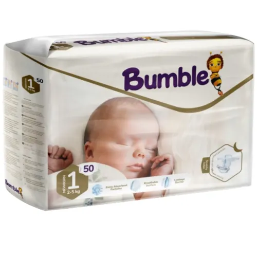 Bumble 1 (2-5 кг) Подгузники для новорожденных 50 шт