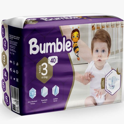 Bumble 3 Midi (4-9 кг) Подгузники 40 шт. 