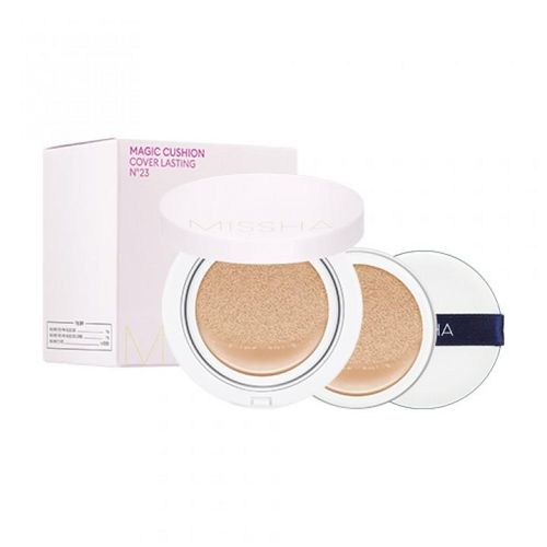 Кушон тональный матирующий с запаской Missha Magic Cushion Cover Lasting тон №23 Natural Beige