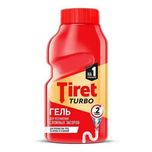 Tiret Turbo, quvurlar va drenajlarni tozalash uchun, 200 ml