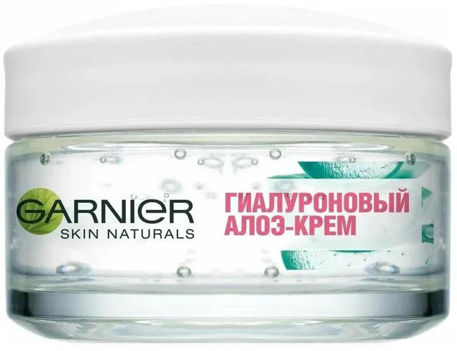 Garnier Skin naturals Гиалуроновый Алоэ-крем Питательный Vegan формула, Для лица, Для сухой и чувствительной кожи, 50 мл