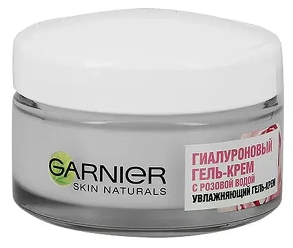 Garnier Skin Naturals gel krem yuz uchun Gialuron, Atirgul suvi bilan, Sezuvchan teri uchun, 50 ml