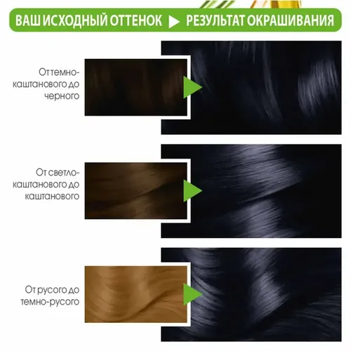 Garnier Color Naturals 2.10 “Иссиня-Черный” Краска для волос Крем-краска 8 недель стойкого цвета Глубокое питание Насыщенный цвет Для всех типов волос, 110 мл, в Узбекистане