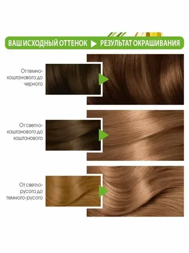 Garnier Color Naturals Краска для волос Тон 7 Капучино Закрашивает седину 8 Недель стойкого цвета 5 масел, 110 мл, в Узбекистане