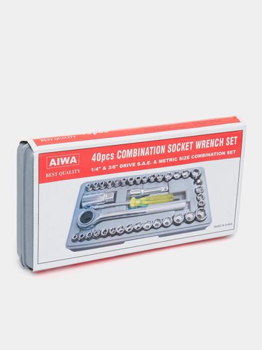 AIWA 40 qismli ratchet boshlar to'plami, в Узбекистане