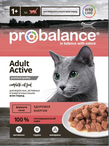 Влажный корм консервированный для активных кошек ProBalance Active, 415 гр, купить недорого