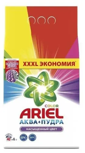 Ariel Color Стиральный порошок Аква-пудра Насыщенный цвет 40 стирок, 6 кг