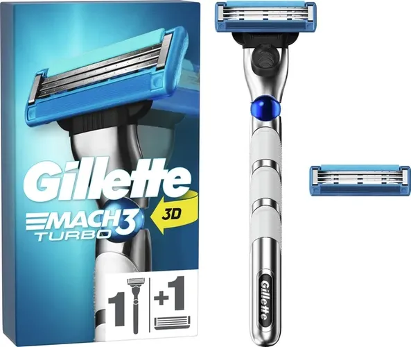 Станок для бритья мужской Gillette Mach3 Turbo c 2 сменными картриджами