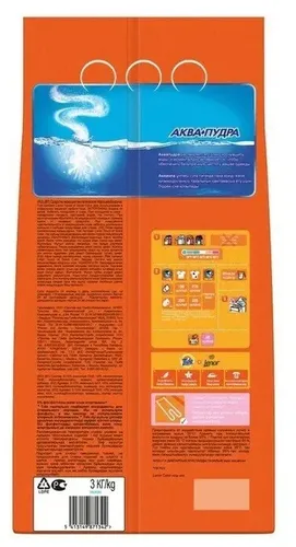 Tide Color Lenor Стиральный порошок Аква-Пудра Автомат Сохраняет цвет Без фосфатов и Хлора 20 стирок, 3 кг, в Узбекистане