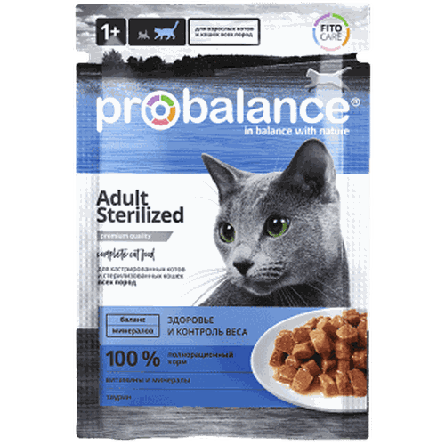 Влажный корм для стерилизованных кошек ProBalance Sterilized, 85 гр