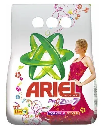 Ariel color & style Стиральный порошок Автомат Без Фосфатов и Хлора 1,5 кг