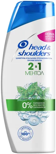 Qazg'oq qarshi shampun Head & Shoulders 2 in 1 mentol, 400 ml