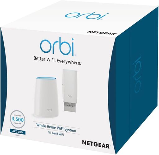 Трехдиапазонная WiFi-система Netgear Orbi AC2200(RBK30), Белый, купить недорого